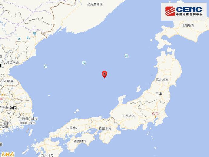 日本海发生64级地震震源深度370千米