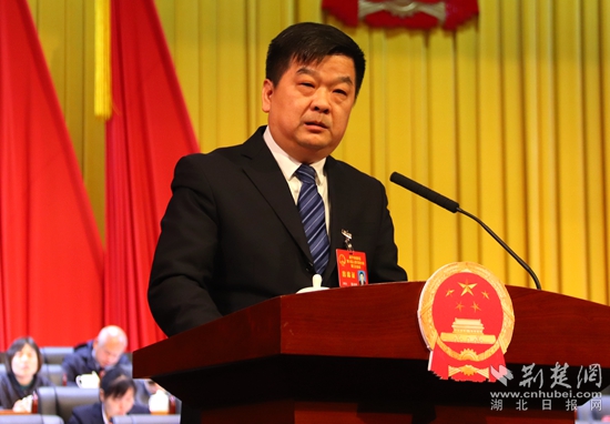 咸安区人大主席郑奇明作报告_副本.jpg