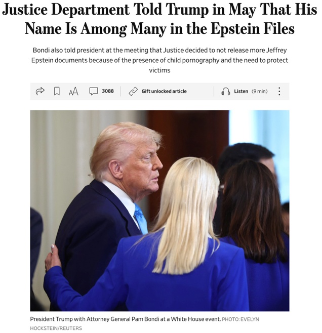 北美的观察“经常显示特朗普的名字”爱泼斯坦