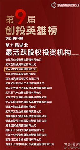 鸿山资本荣获“湖北省创