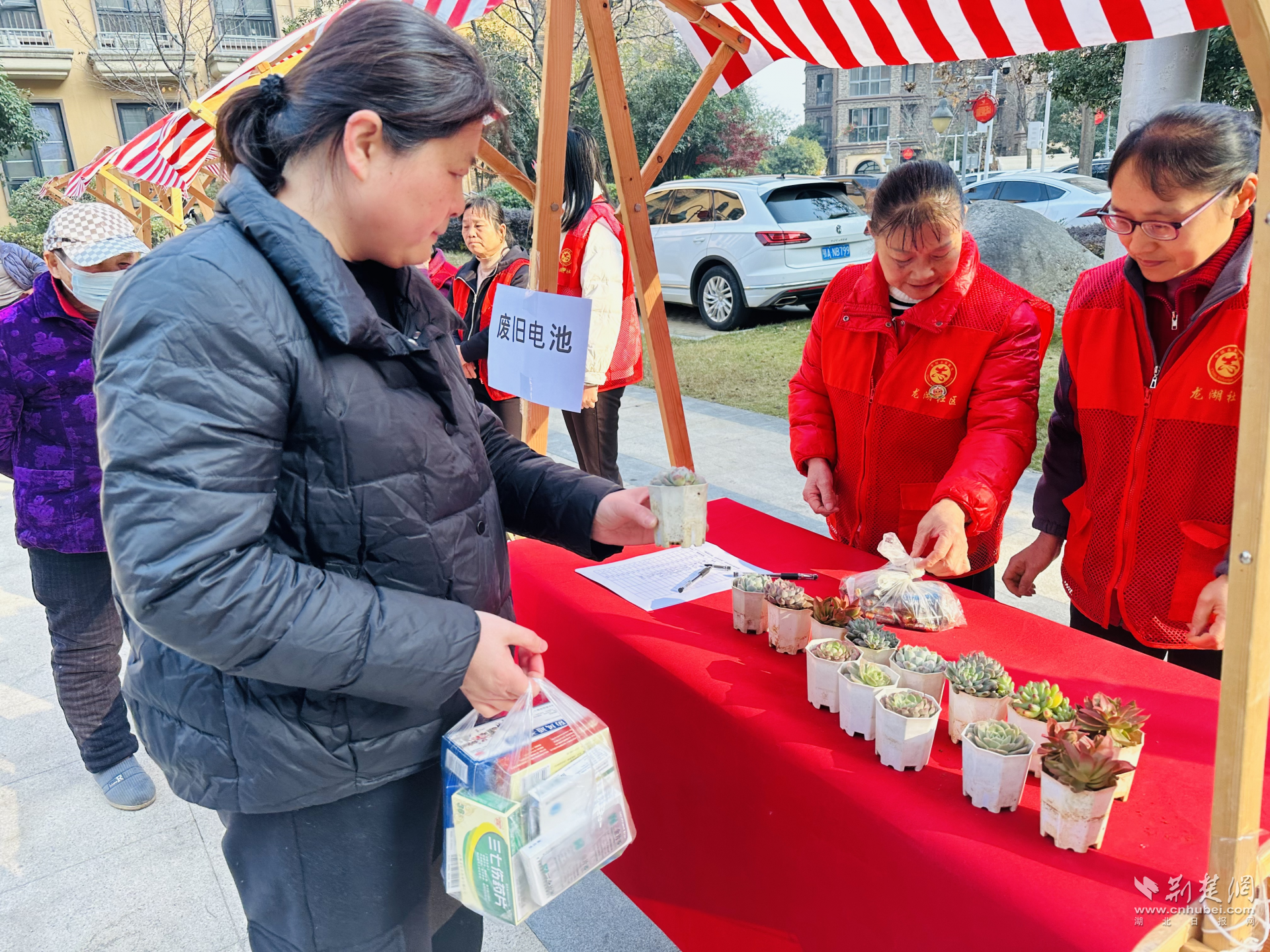 君山街道龙湖社区义卖会传