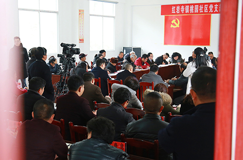 3月3日，党员代表在建始县红岩镇桃园社区参加“支部主题党日”观摩活动。.JPG