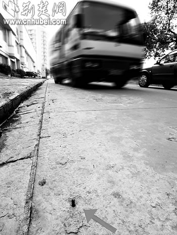 武汉沌口马路长钉子 扎破汽车脚(图)