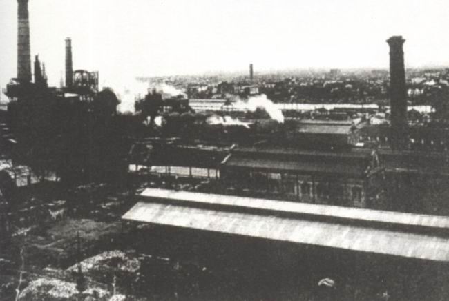 20世纪初汉阳铁厂一角