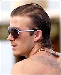 贝克汉姆迷恋纹身成狂 打算在腹部刻燕子刺青