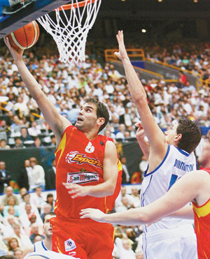 图文:篮球世锦赛 西班牙加冕世界冠军
