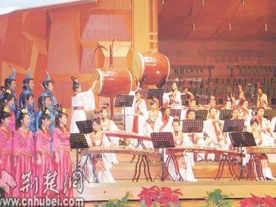 大型迎新编钟音乐会27日晚在武汉音乐学院内