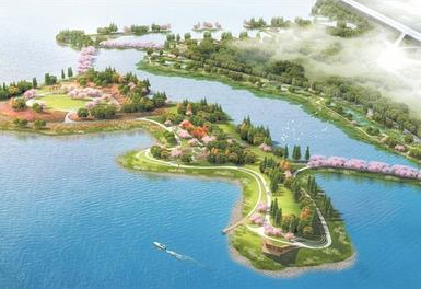 东湖绿道二期景观揭开面纱 桃花岛上建公共艺术园