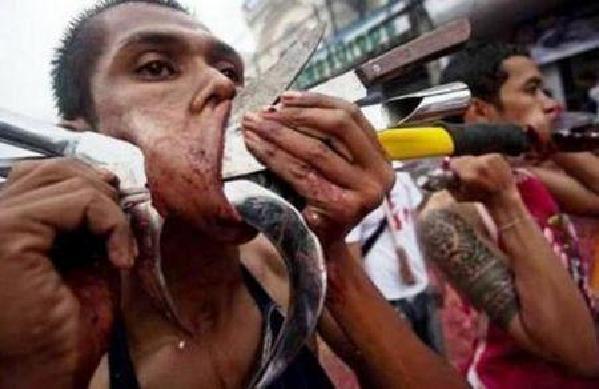 睾丸烹饪节现场照令人反胃揭秘世界各地变态节日