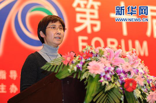 图为国际在线副总编辑彭丽。新华社记者 韩瑜庆 摄。