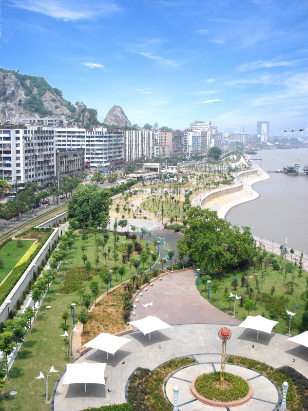 中窑江滩公园起于沿江路卸矿矶段