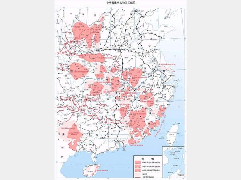 中华苏维埃共和国区域图（中央革命根据地博物馆）