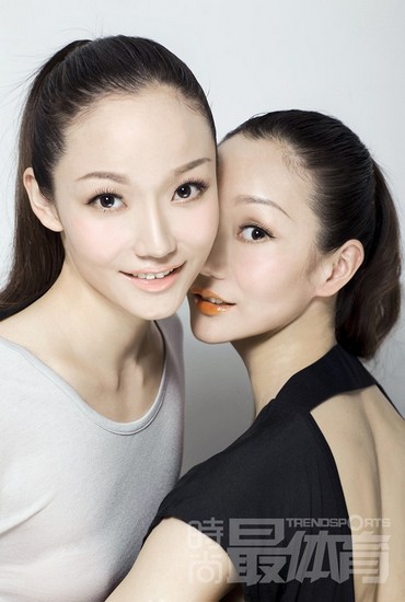 组图花游姐妹花蒋文文蒋婷婷时尚写真
