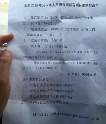 河南"干尸男童"家属获赔13万 死者自身承担70%责任